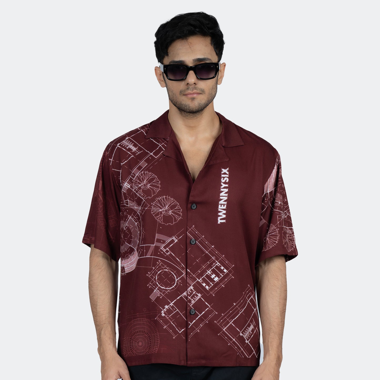 Architect's Shirt in Maroon