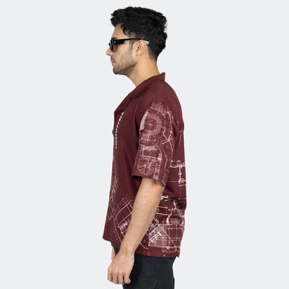 Architect's Shirt in Maroon